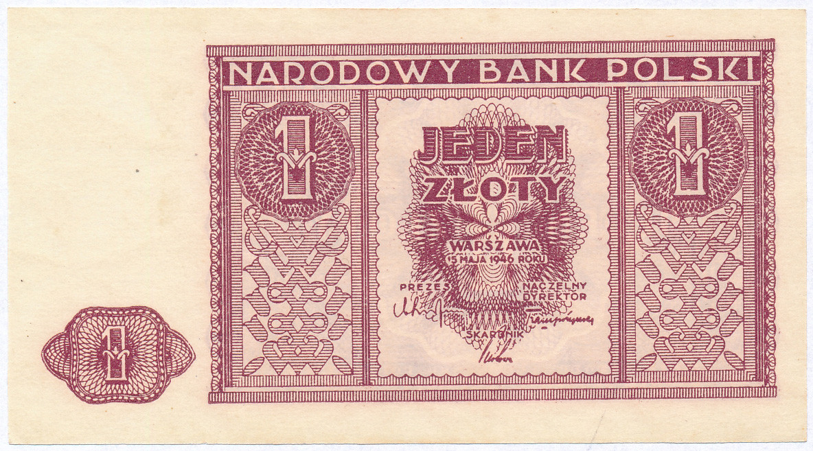 1 złoty 1946 - PIĘKNE